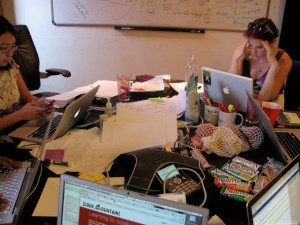 The work table got a little messy
